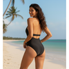 Pleasing Strings Women 1pc Sexy Front Criss-Cross Pattern Cut Out Monokini Swimsuit