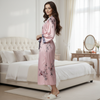 Pleasing Strings Women's Floral Printed Robe Bathrobe Satin Robes