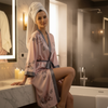 Pleasing Strings Women's Floral Printed Robe Bathrobe Satin Robes