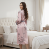 Pleasing Strings Women's Floral Printed Robe Bathrobe Satin Robes