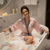 Pleasing Strings Women's Floral Printed Robe Bathrobe Satin Robes