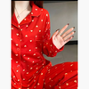 Women’s Red Heart Print Night Suit Set