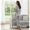 Pleasing Strings Women's Silk Satin Half Sleeve Button Down Pyjamas Set Loungewear