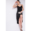Women Satin Nightgown Silk Chemise Cowl Neck Negligee Sleepwear with Adjustable Straps