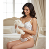 Pleasing Strings Women's Floral Patchwork Lacy Bra Set