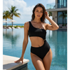 Pleasing Strings One Shoulder Women Swimsuits Sexy One Piece Tummy Control Bathing Suits Cutout Monokini Swimwear