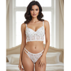 Pleasing Strings Women's Floral Patchwork Lacy Bra Set