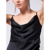 Women Satin Nightgown Silk Chemise Cowl Neck Negligee Sleepwear with Adjustable Straps