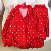 Women’s Red Heart Print Night Suit Set