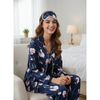 Pleasing Strings Women's Pyjamas Set 7pcs Silk Satin Loungewear Cami Shirt Pj Set
