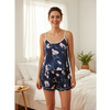 Pleasing Strings Women's Pyjamas Set 7pcs Silk Satin Loungewear Cami Shirt Pj Set