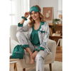 Pleasing Strings Women's Pyjamas Set 7pcs Silk Satin Loungewear Cami Shirt Pj Set