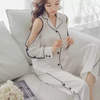 Women Ivory Luxe Satin Co-Ord Set | Women Cold-Shoulder Satin Lounge Co-Ord Set | Loungewear Set