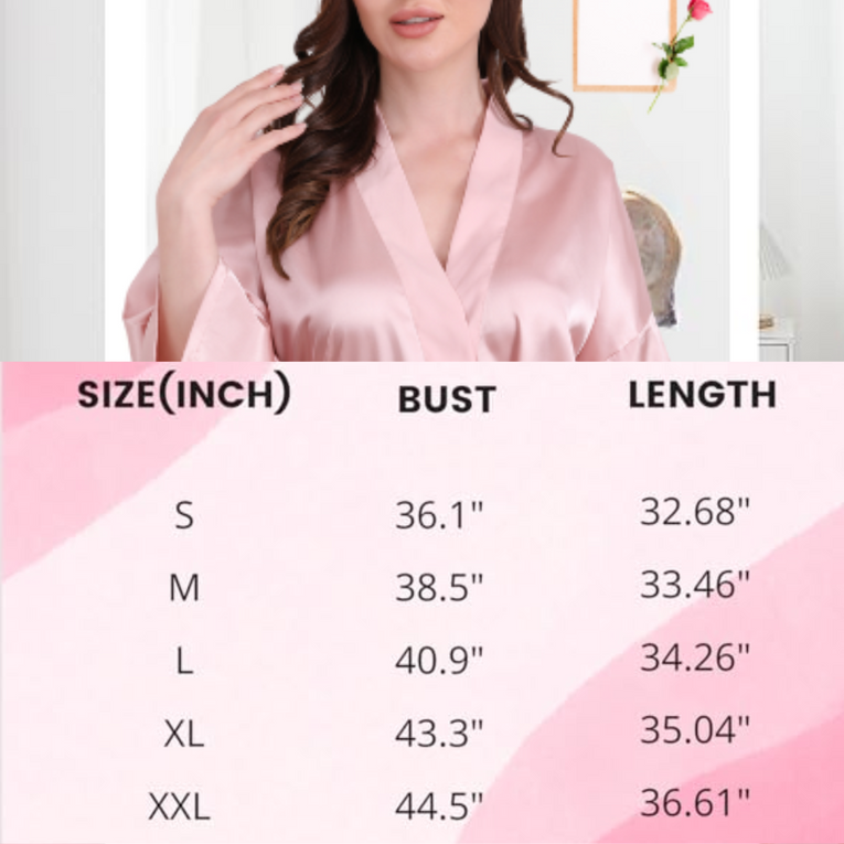 Pleasing Strings Women Satin Short Robe with Full Sleeves & Tassel Tie