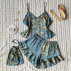 Pleasing Strings Women 5pcs Elegant Floral Print Nightgown Set
