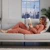 Women Soft Ribbed Button Lounge Co-Ord Set | Soft Stretch Ribbed Sleep & Lounge Set