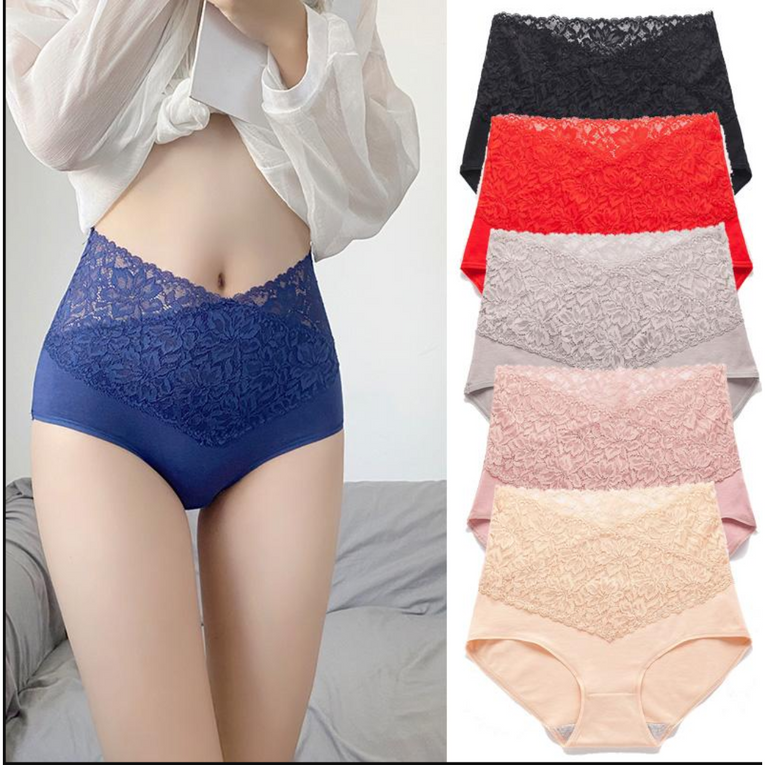 Pleasing Strings Women's Cotton High Waist Tummy Control Panties Set of 3