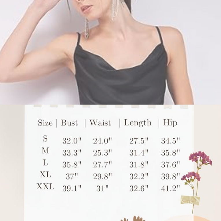 Women Satin Nightgown Silk Chemise Cowl Neck Negligee Sleepwear with Adjustable Straps