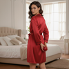 Pleasing Strings 3pcs Satin Cami Top and Shorts with Robe Sleepwear for Women