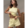 Women Soft Ribbed Lounge Co-ord Nightwear Set