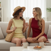 Women Soft Ribbed Lounge Co-ord Nightwear Set