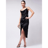Women Satin Nightgown Silk Chemise Cowl Neck Negligee Sleepwear with Adjustable Straps