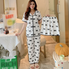 Women Classic Bow Print 3pc Nightwear Set | Women Loungewear Set