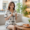 Women Classic Bow Print 3pc Nightwear Set | Women Loungewear Set