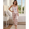 Pleasing Strings Butterfly Printed Cami Top and Long Pyjama Set