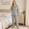 Women's Grey Polka Dot Pajama Night Suit
