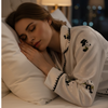 Women's Silk Satin Panda Print Button Down Loungewear Set