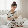 Women Classic Bow Print 3pc Nightwear Set | Women Loungewear Set