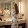 Pleasing Strings Women Silk Satin Leopard Print Robe