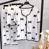 Women Classic Bow Print 3pc Nightwear Set | Women Loungewear Set