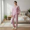 Women Classic Full Sleeves Button Down Cotton Pj Set
