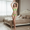 Pleasing Strings Women Floral Print Wired Push-Up Bra & Panty Set