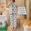 Women Classic Bow Print 3pc Nightwear Set | Women Loungewear Set
