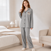 Women's Grey Polka Dot Pajama Night Suit