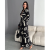 Women Abstract Lines Co-Ord Set | Women Loungewear Set | Travel Co-ord Set