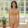 Pleasing Strings Women Floral Print Wired Push-Up Bra & Panty Set