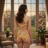 Pleasing Strings Women Floral Print Wired Push-Up Bra & Panty Set