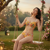 Pleasing Strings Women Floral Print Wired Push-Up Bra & Panty Set