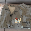 Women's Grey Polka Dot Pajama Night Suit