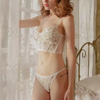Pleasing Strings Women's Floral Patchwork Lacy Bra Set