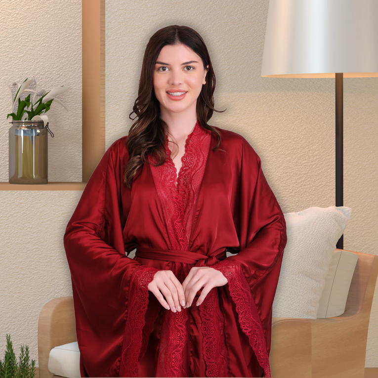 Pleasing Strings Women 1pc Slight Stretch Long Robe