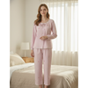 Women 2pcs Soft Lace Trim Lined Nighwear | Women Classic 2pcs Loungewear