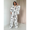 Women Abstract Lines Co-Ord Set | Women Loungewear Set | Travel Co-ord Set