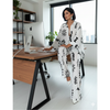 Women Abstract Lines Co-Ord Set | Women Loungewear Set | Travel Co-ord Set