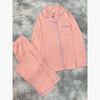 Women's Peach Textured Night Suit Set