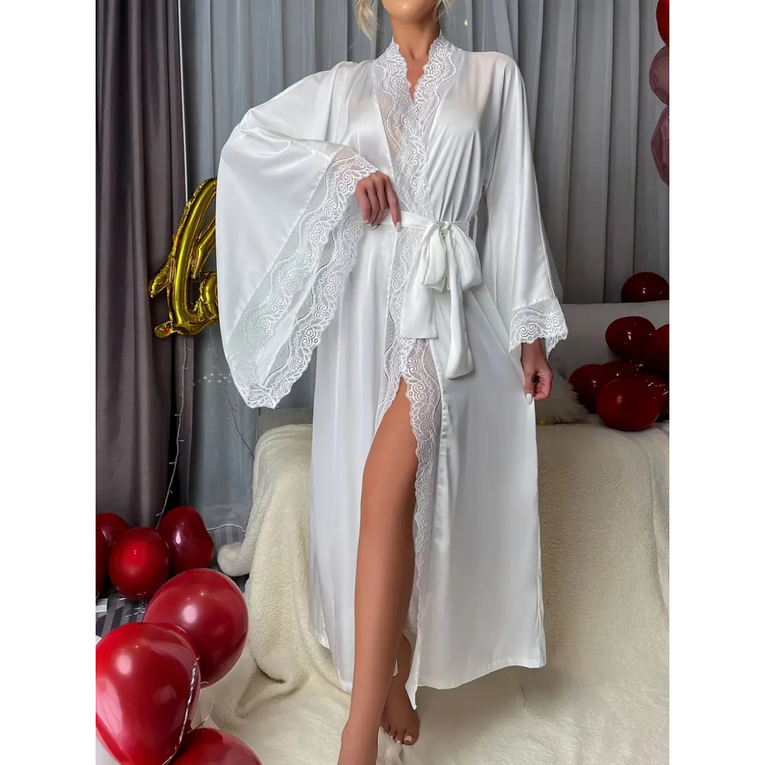 Pleasing Strings Women 1pc Slight Stretch Long Robe